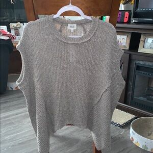 NWTS Womens BKE Gray Crew Neck Sweater with Ribbed Knit Size Small